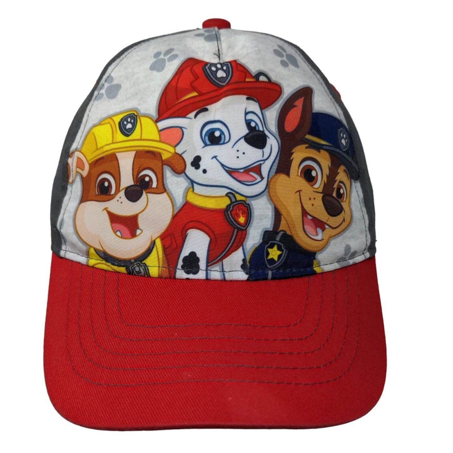 Nickelodeon Boy's Snapback Hat White Gray Size OSFM Graphic Logo Paw Patrol