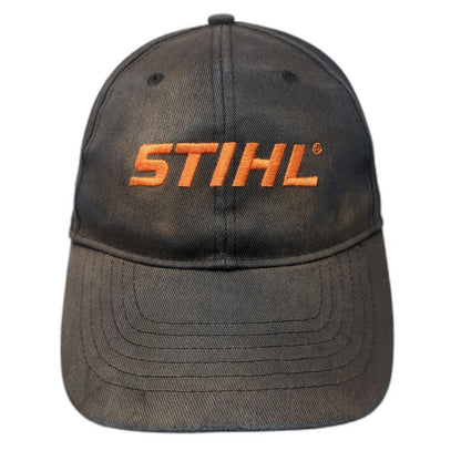 Stihl Baseball Cap Black One Size Strapback Norscot Embroidered Logo Work Hat