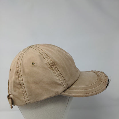 Unbranded Slideback Hat Tan One Size Adjustable Solid Blank Vent Holes