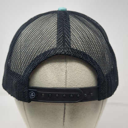 VonZipper Trucker Hat Black Blue One Size Tanning Team Sunglasses Snapback Mesh