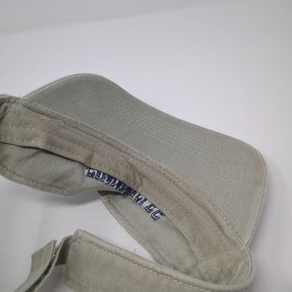 Sunny Isles Sun Visor Hat Beige One Size Adjustable Strap Embroidered Kaufman