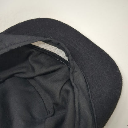 Payless ShoeSource Army Cap Black One Size Polyester Wool Blend Buckle Hat