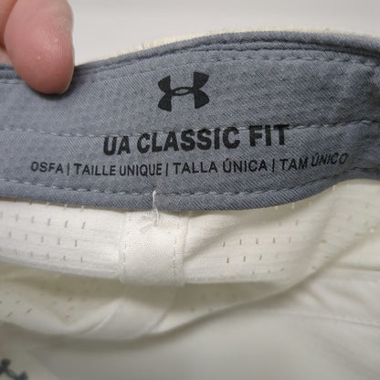 Under Armour Baseball Cap White One Size Strapback UA Golf Hat Breathable Logo