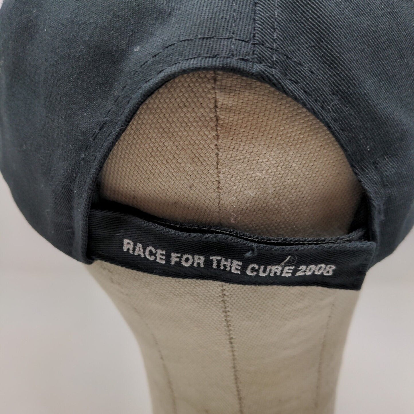 Clarian Health Men's Strapback Hat Black OSFA Race for the Cure 2008 Logo