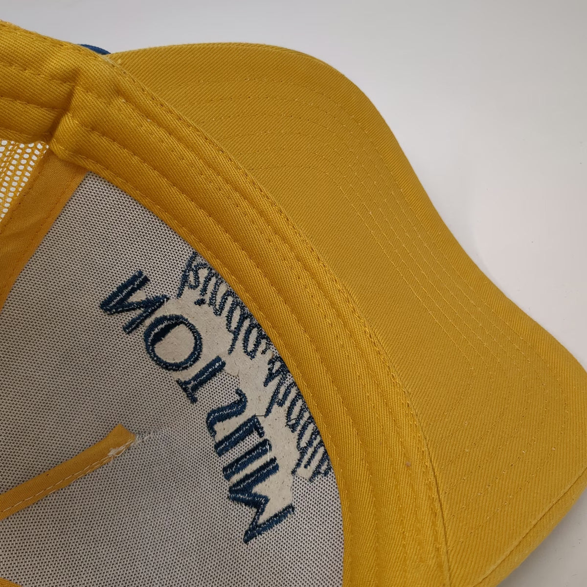 Questionables Trucker Hat Yellow White Blue One Size Not Slim Kinda Shady Rope