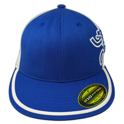 Hooey Baseball Cap Blue 7 5/8 210 Fitted Flexfit Embroidered Logo Character Hat