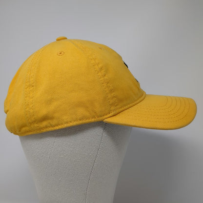 Adidas Baseball Cap Yellow One Size Trefoil Logo Cotton Slideback Adjustable Hat