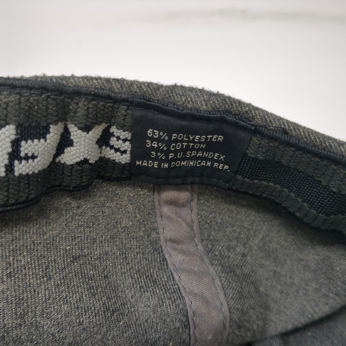 Rusty Baseball Cap Gray One Size Flexfit Embroidered Logo Surf Skate Wear Hat