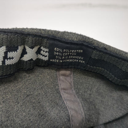 Rusty Baseball Cap Gray One Size Flexfit Embroidered Logo Surf Skate Wear Hat
