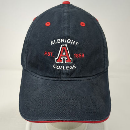 ML Authentic Headwear Baseball Cap Black Red White One Size Albright College Hat