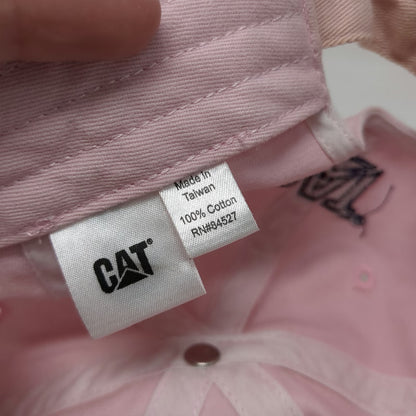 Caterpillar Baseball Cap Pink One Size CAT Logo Embroidered Slideback Cotton Hat