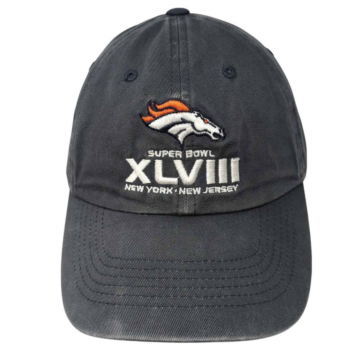 47 Brand NFL Denver Broncos Cap Gray One Size Super Bowl XLVIII Slideback Cotton