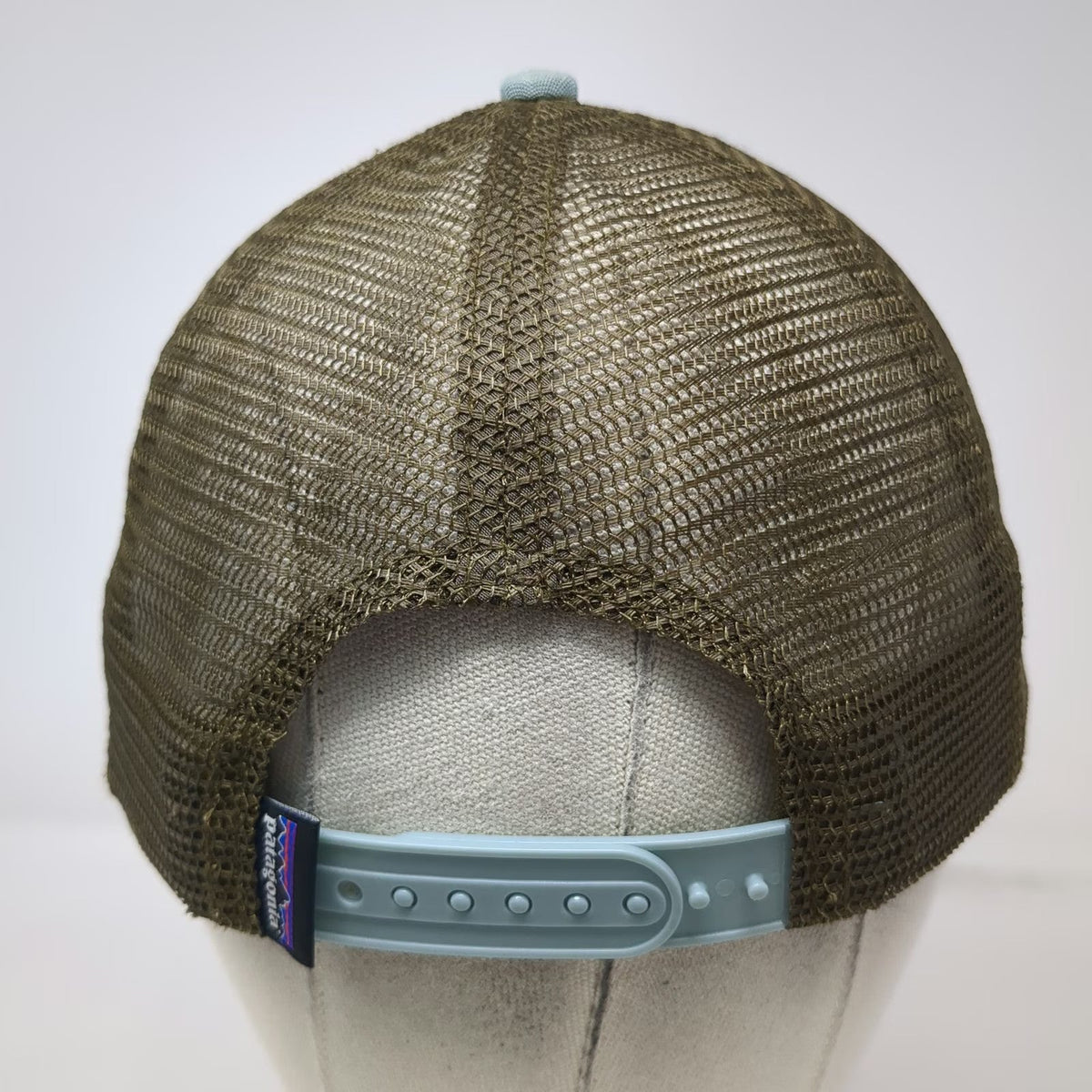 Patagonia Trucker Hat Blue Brown One Size Fitz Roy Mountain Logo Mesh Snapback