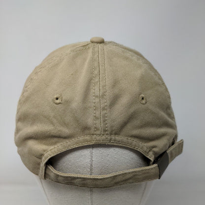 Unbranded Slideback Hat Tan One Size Adjustable Vented Holes 6 Panel Blank