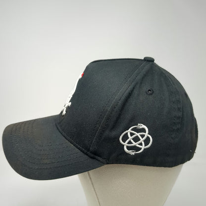 Reference 5 Panel Black One Size Hat Green Underbrim Snapback Parody Logo