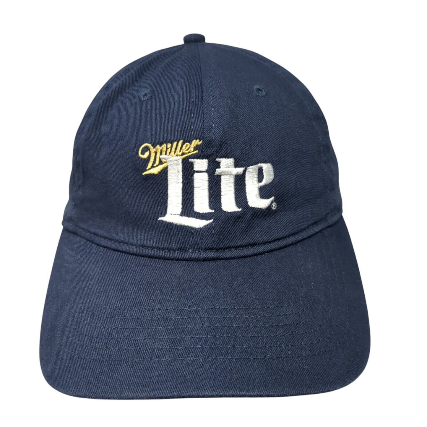Miller Lite Strapback Hat Blue One Size Adjustable Embroidered Big X