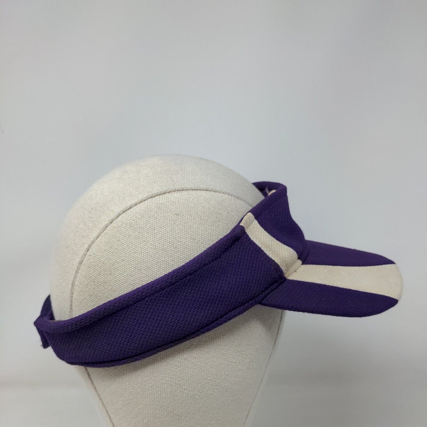 Augusta Sportswear Strapback Sun Visor Hat Purple One Size Embroidered