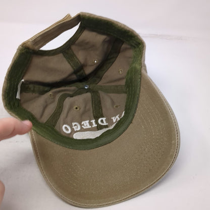 Brown Baseball Cap San Diego California Est 1850 One Size Hat Strapback Cotton