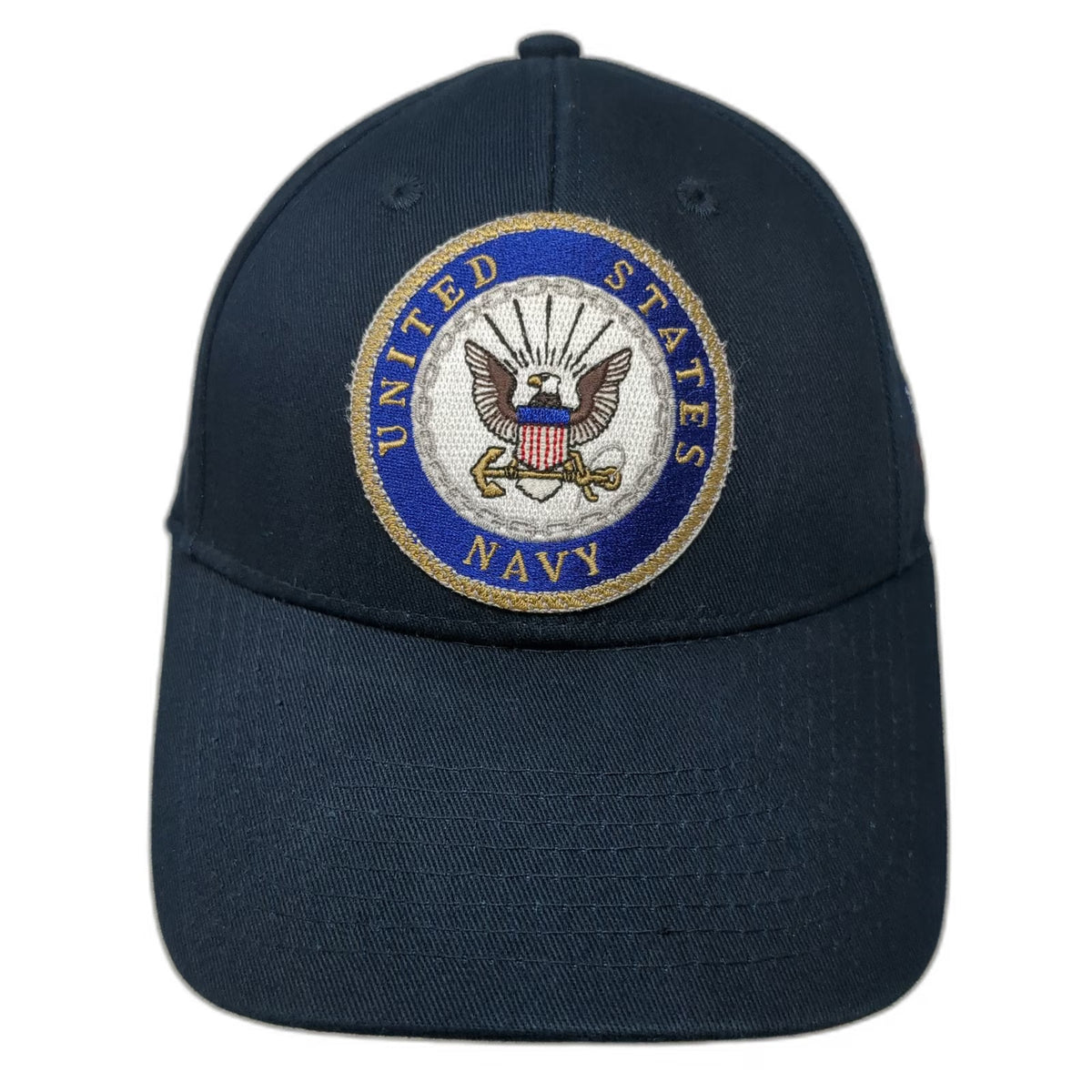 K&S Unique US Navy Seal Baseball Cap Blue One Size American Flag Side Patch Hat