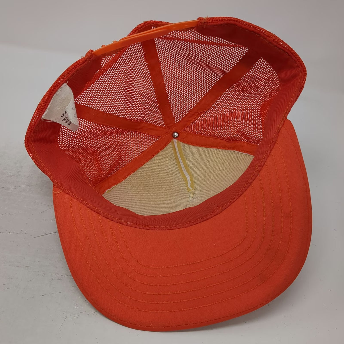 Hawaii Rainbow Script Trucker Hat Orange One Size Mesh Snapback Foam Taiwan ROC