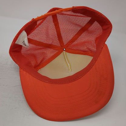 Hawaii Rainbow Script Trucker Hat Orange One Size Mesh Snapback Foam Taiwan ROC