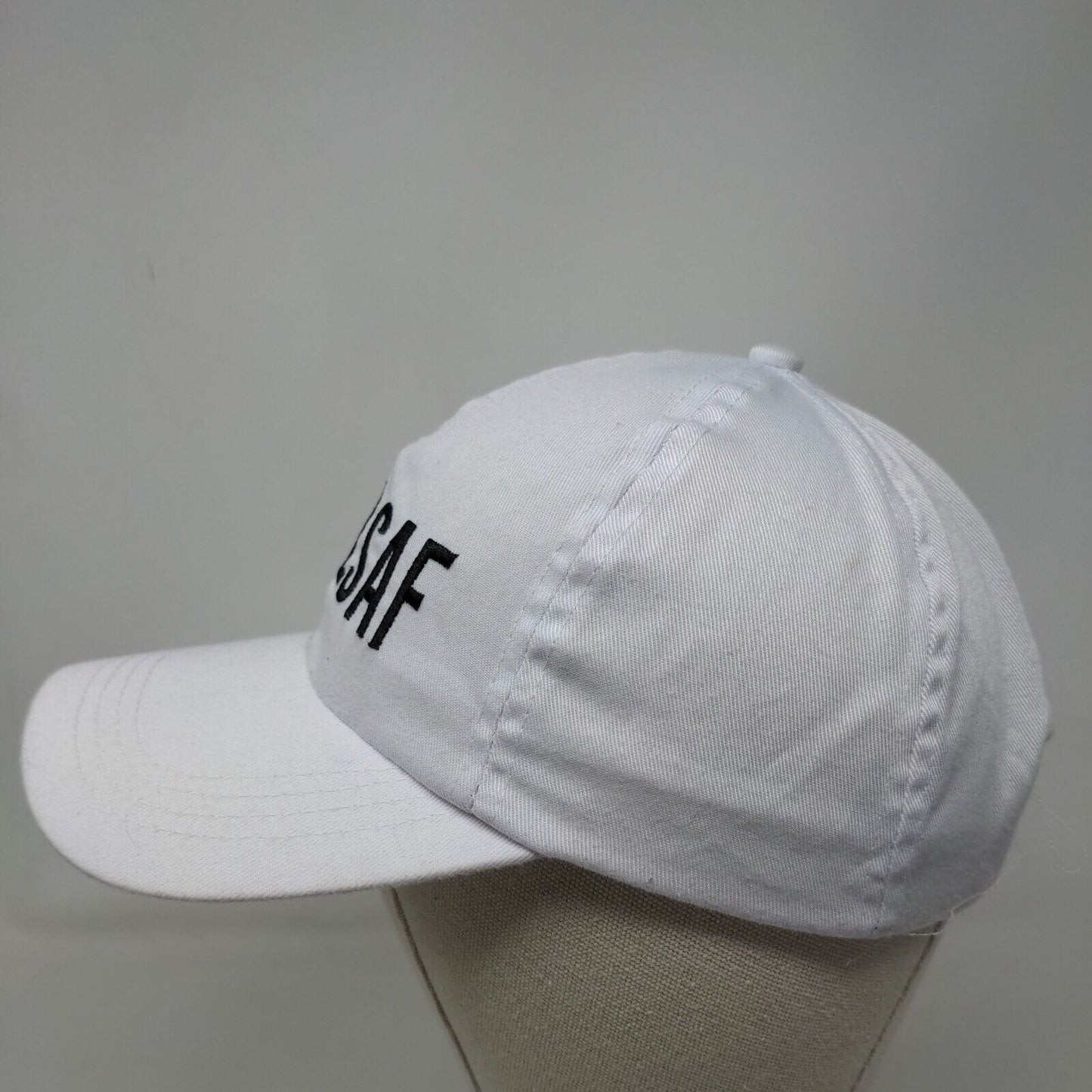 GOALSAF Strapback Hat White One Size Embroidered Charlotte Russe