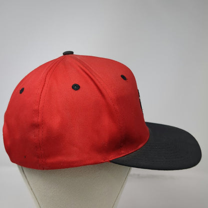 NAPA Snapback Hat Red Black One Size Green Underbrim Structured Baseball Cap