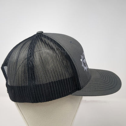 Richardson Trucker Hat Gray One Size Rogue Ridge Logo Mesh Back Snapback Cap