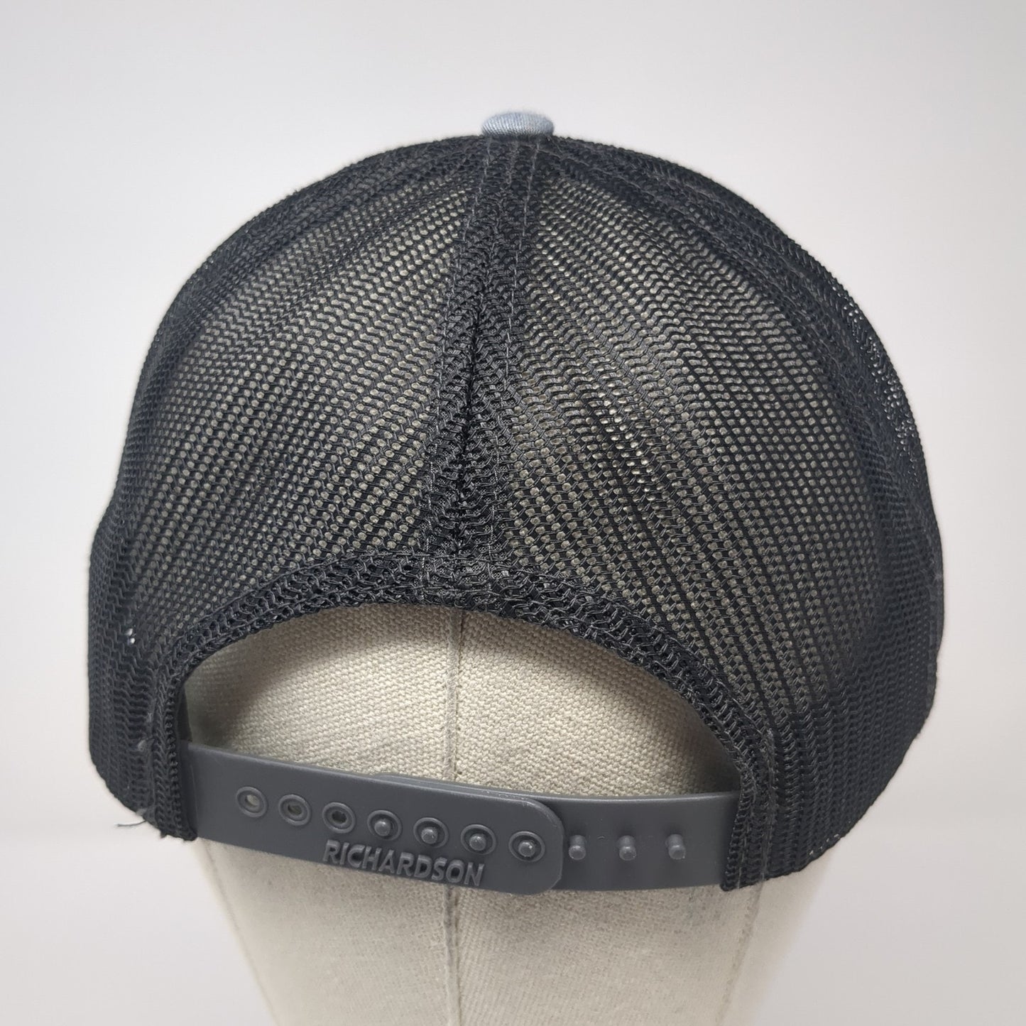 The Russell Corporation Trucker Hat Gray Large Adjustable Mesh Back Richardson