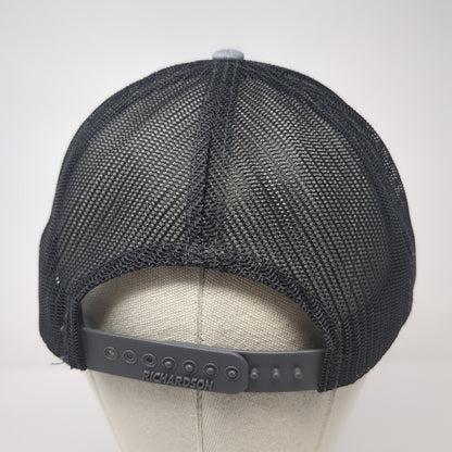 The Russell Corporation Trucker Hat Gray Large Adjustable Mesh Back Richardson