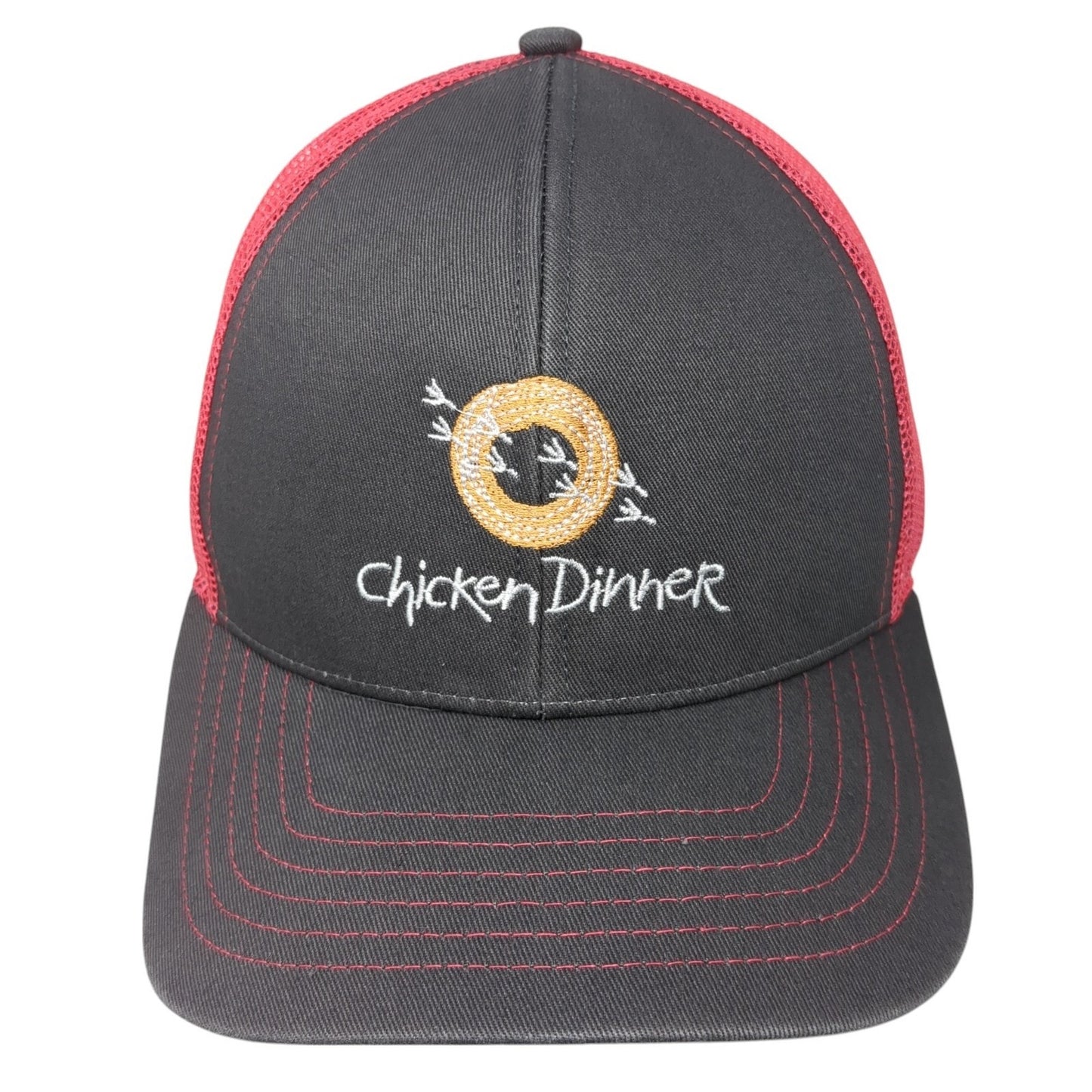 Chicken Dinner Women's Snapback Trucker Hat Multi One Size Mesh Back