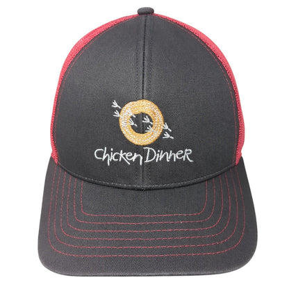 Chicken Dinner Women's Snapback Trucker Hat Multi One Size Mesh Back