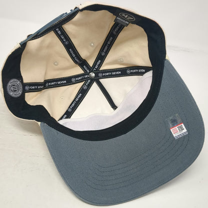 Texas Longhorns NCAA '47 5 Panel Beige Blue OSFM Snapback Rope Adjustable Hat