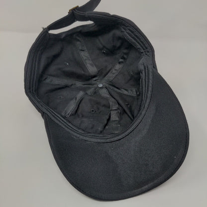 Rhinestone Jewel Flowers Slideback Hat Black OSFA Adjustable Bling