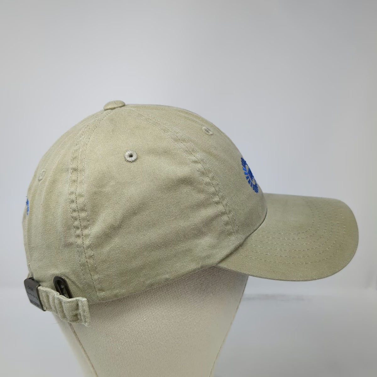 Port Authority Baseball Cap Beige OSFM Slideback Moss Greenhouses Employee Hat