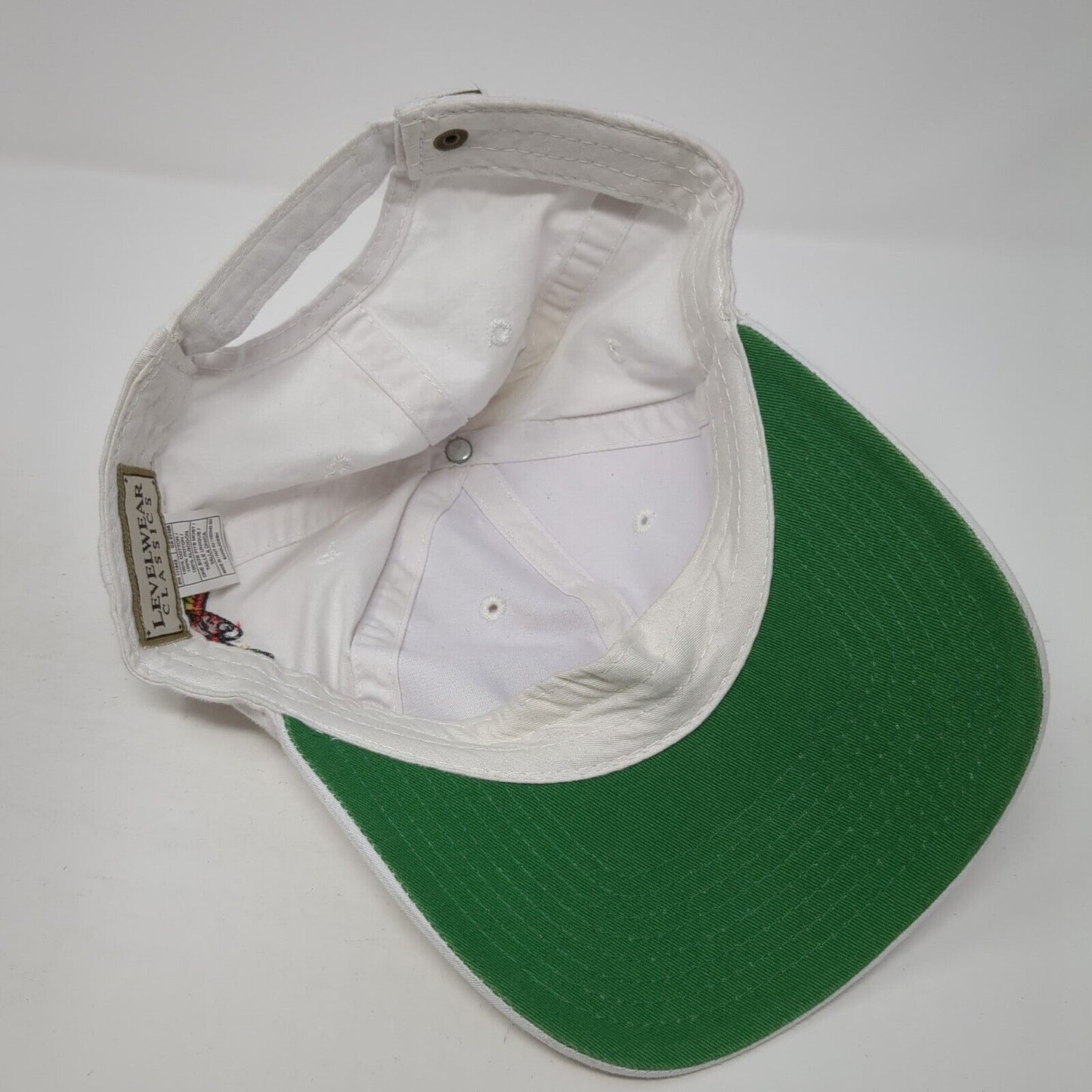 Joe T. Garcias Slideback Hat White OS Adjustable Embroidered Levelwear Classics