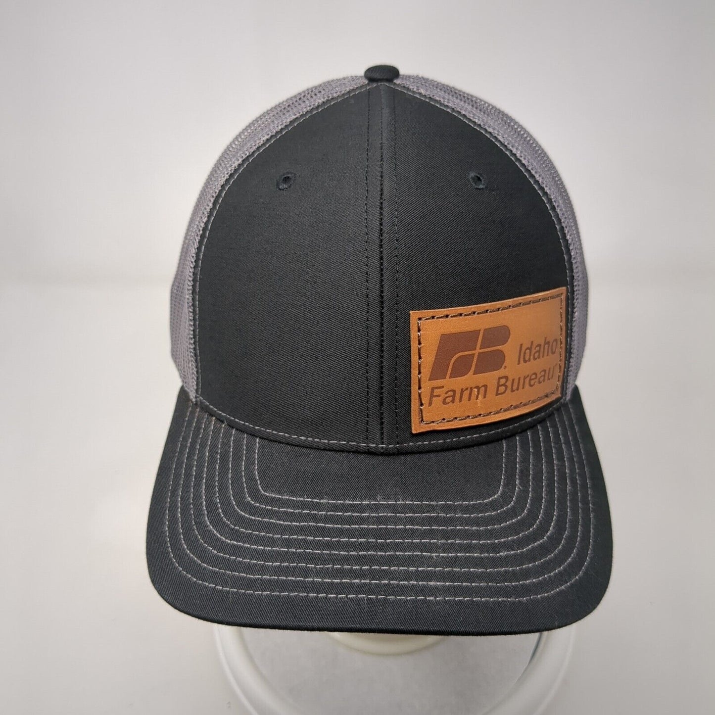 Idaho Farm Bureau Patch Snapback Trucker Hat Black OSFA Mesh Back