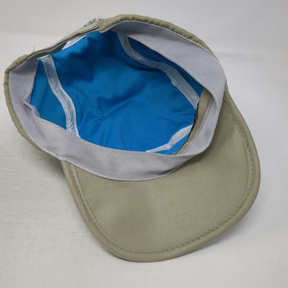 Baseball Cap Beige Silver Mesh OSFM Strapback Breathable Athletic Running Hat