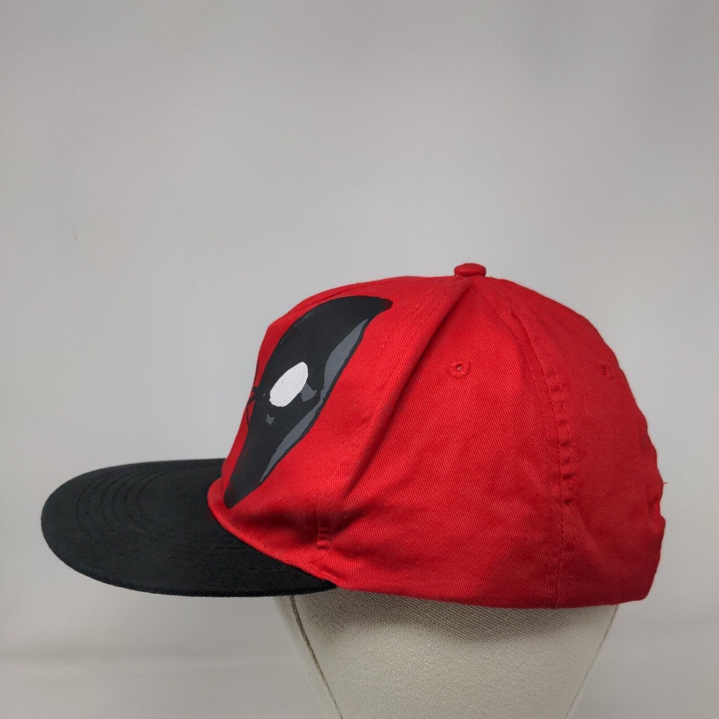 Marvel Deadpool Snapback Hat Red OSFM Adjustable Colorblock Vent Holes