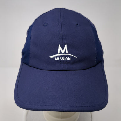 Mission Strapback Hat Blue One Size Adjustable Endura Cool 6 Panel