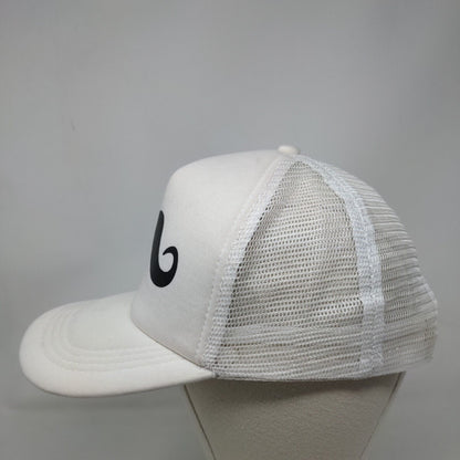 Mustache Snapback Mesh Back Trucker Hat Cream OSFA Adjustable