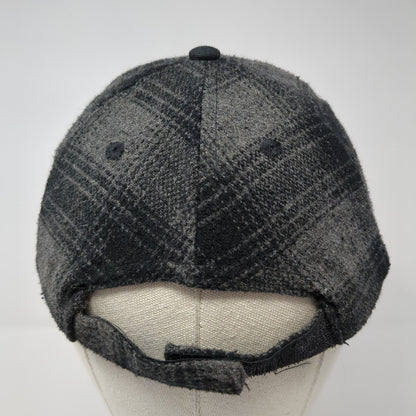 Unbranded Strapback Hat Gray Multi One Size Plaid Adjustable Blank