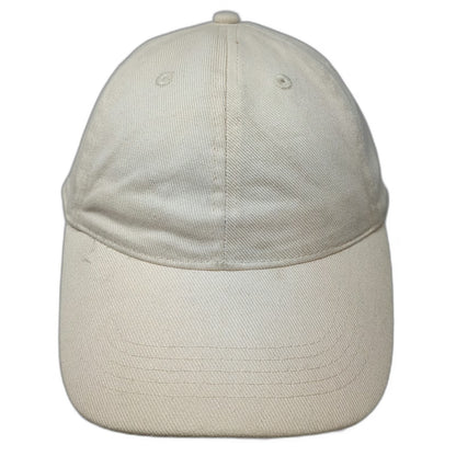 H&M Baseball Cap Beige One Size Solid Plain Blank Cotton Twill Adjustable Hat