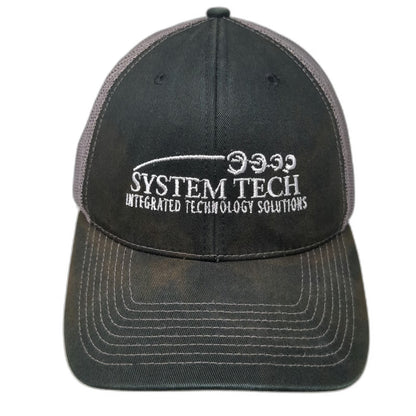 Outdoor Cap Trucker Hat Black One Size System Tech Integrated Solutions Snapback