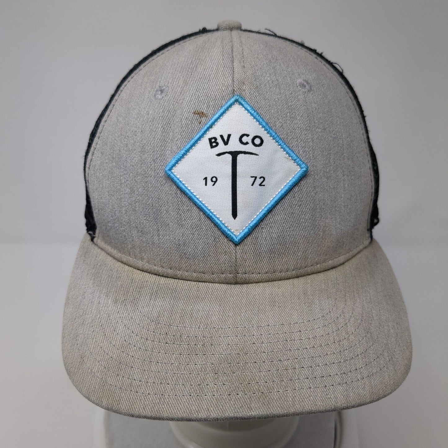 BV CO 1972 Snapback Mesh Back Trucker Hat Gray One Size Adjustable