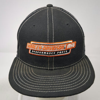 New Era Harley-Davidson Performance Parts Black 7 1/4 Baseball Cap Hat Mesh Back