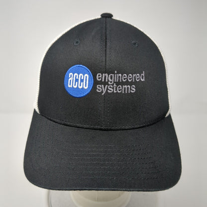 ACCO Engineered Systems Fitted Mesh Back Trucker Hat Black S/M Flexfit