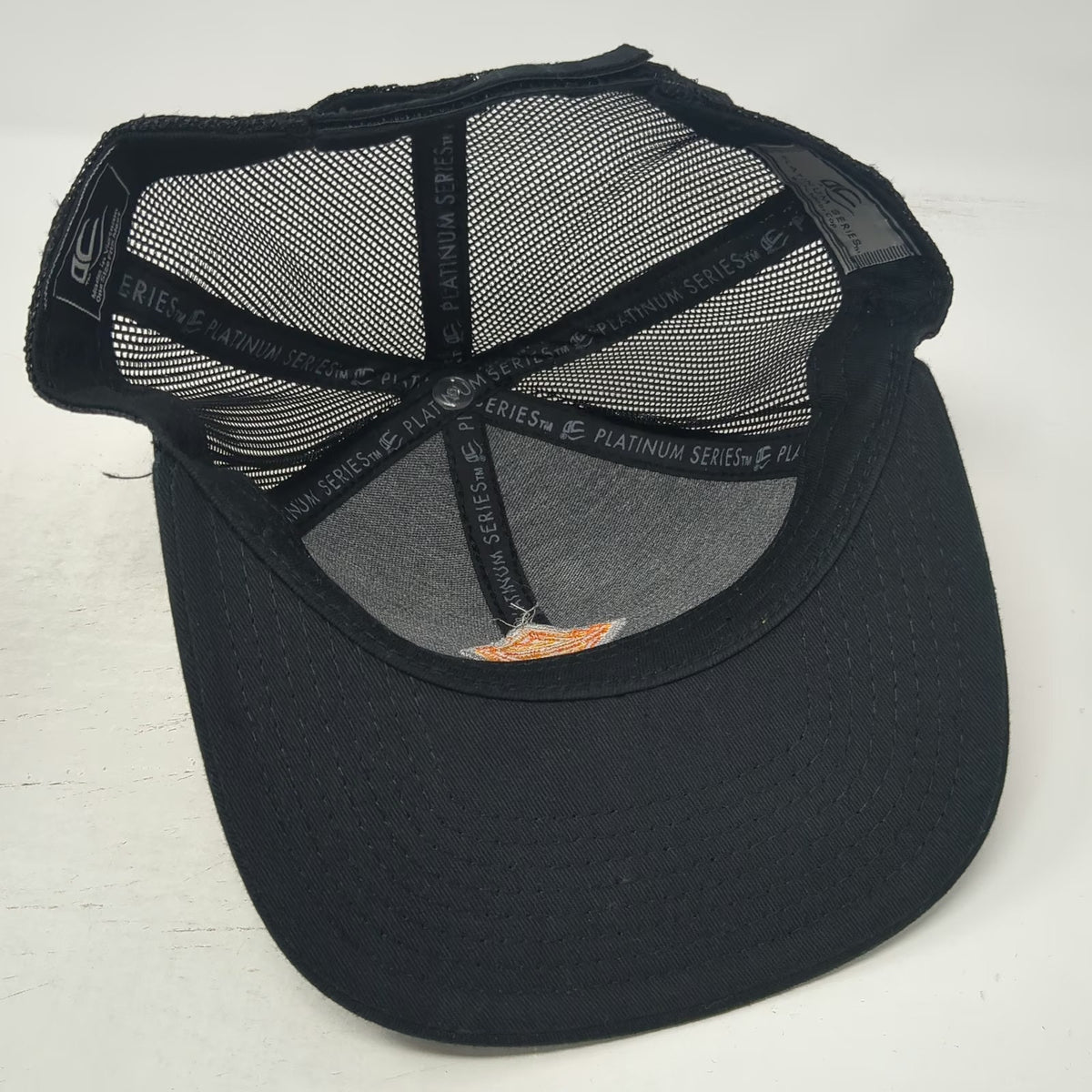 Outdoor Cap Baseball Cap Black One Size Solid Frame Orange Mesh Strapback Hat