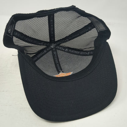 Outdoor Cap Baseball Cap Black One Size Solid Frame Orange Mesh Strapback Hat