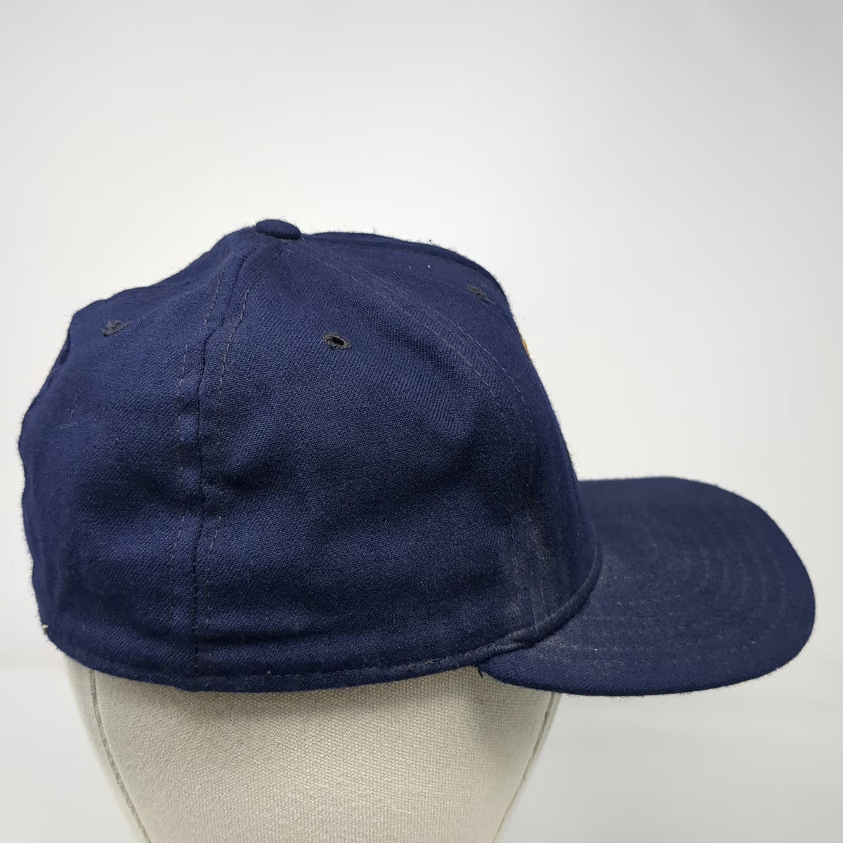 New Era Baseball Cap Blue 7 1/4 Gothic M Fitted Pro Model Green Underbrim Hat